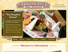 Tablet Screenshot of abbondanzakeywest.com